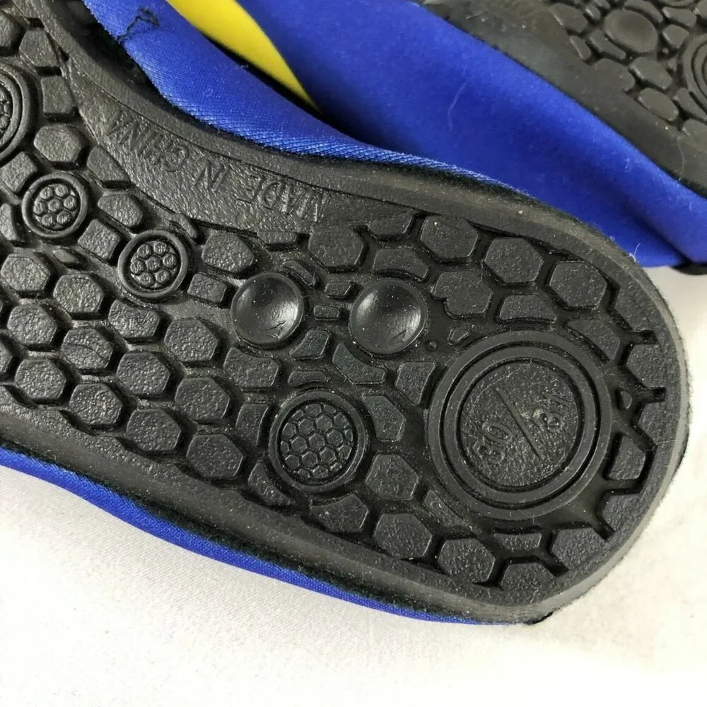 Grotto Boys Water Shoes Slip On Fabric Eyes Monster Blue Size 30/31 US 12/13